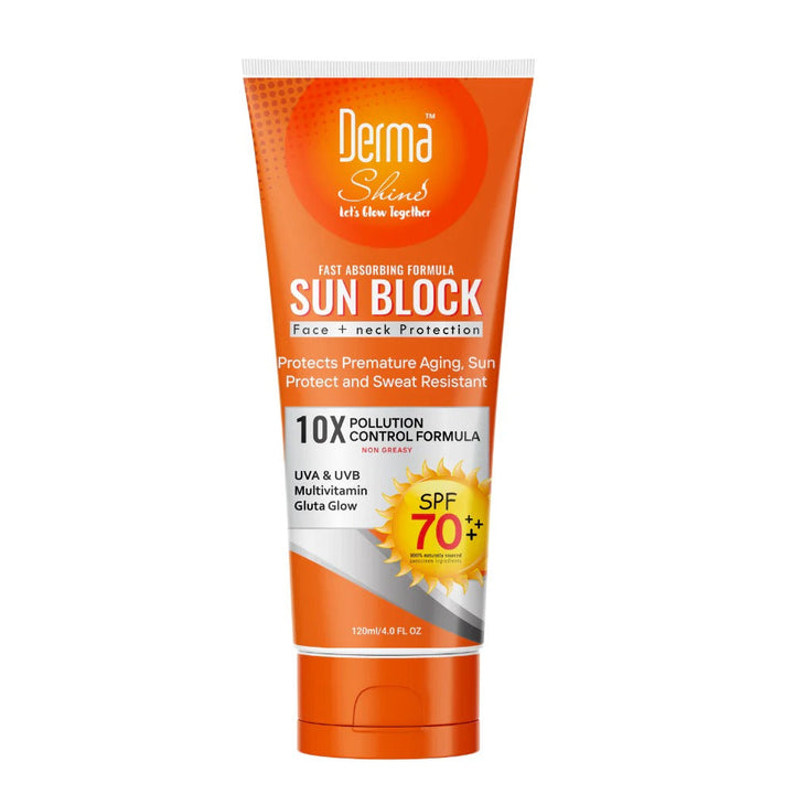 Derma Shine Sunblock SPF 70 Face & Neck 120ml