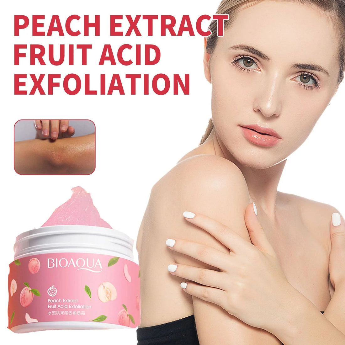 BIOAQUA Peach Extract Fruit Acid Exfoliating Face Gel Cream 140g