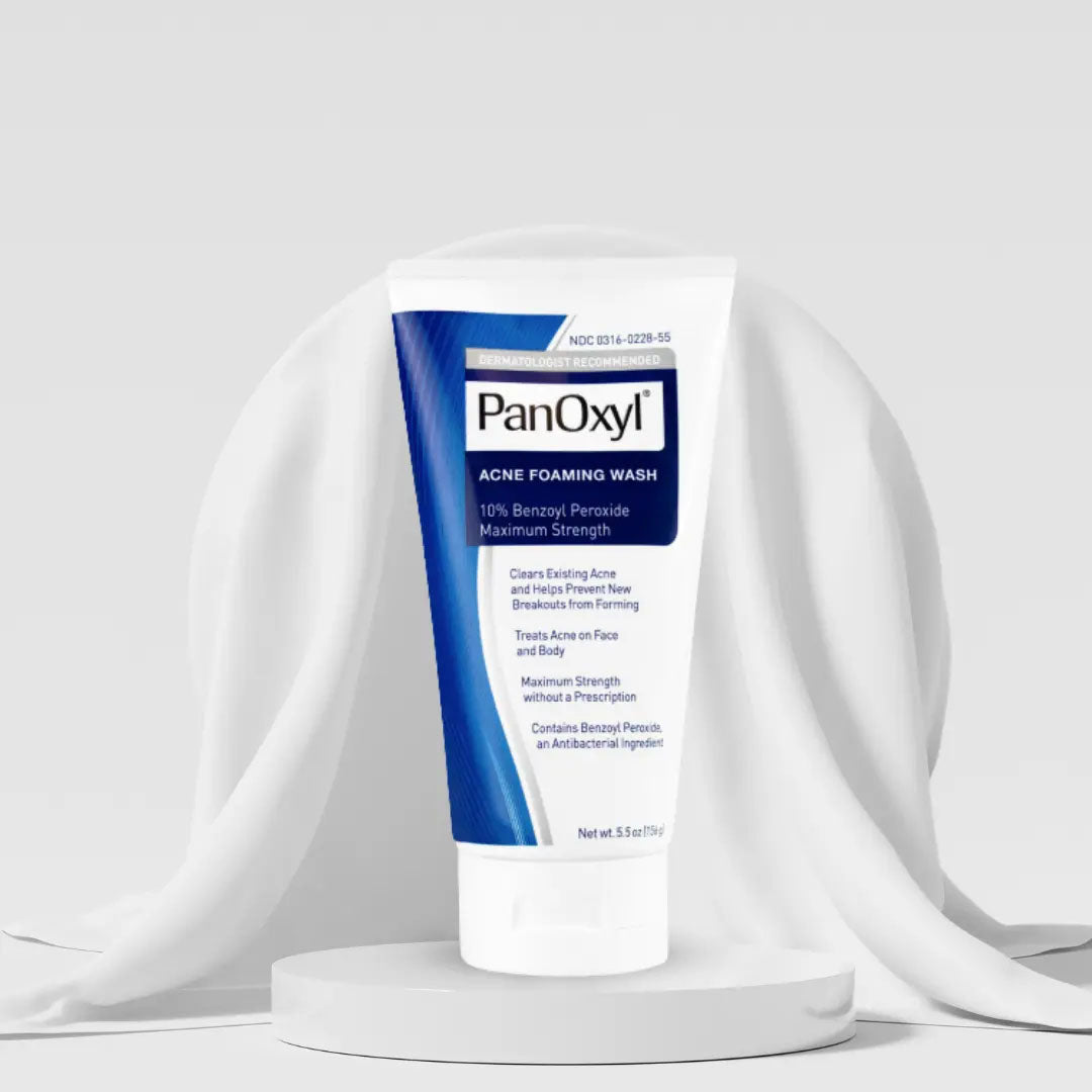 PanOxyl Acne Foaming Wash 10% Benzoyl Peroxide – Maximum Strength for Clear Skin (5.5 oz)