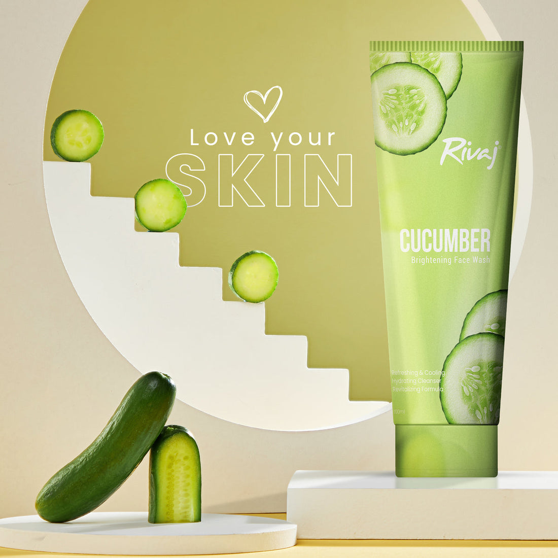 Rivaj UK- Whitening Face Wash - Cucumber Extract 100ml