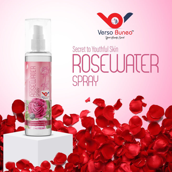 Verso Buneo Rose water 100% Natural Organic Hydrating Skin Spray Face Toner 120mL