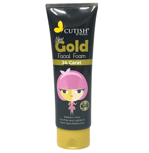 Cutish 24 Carat Gold Whitening Facial Foam 100g